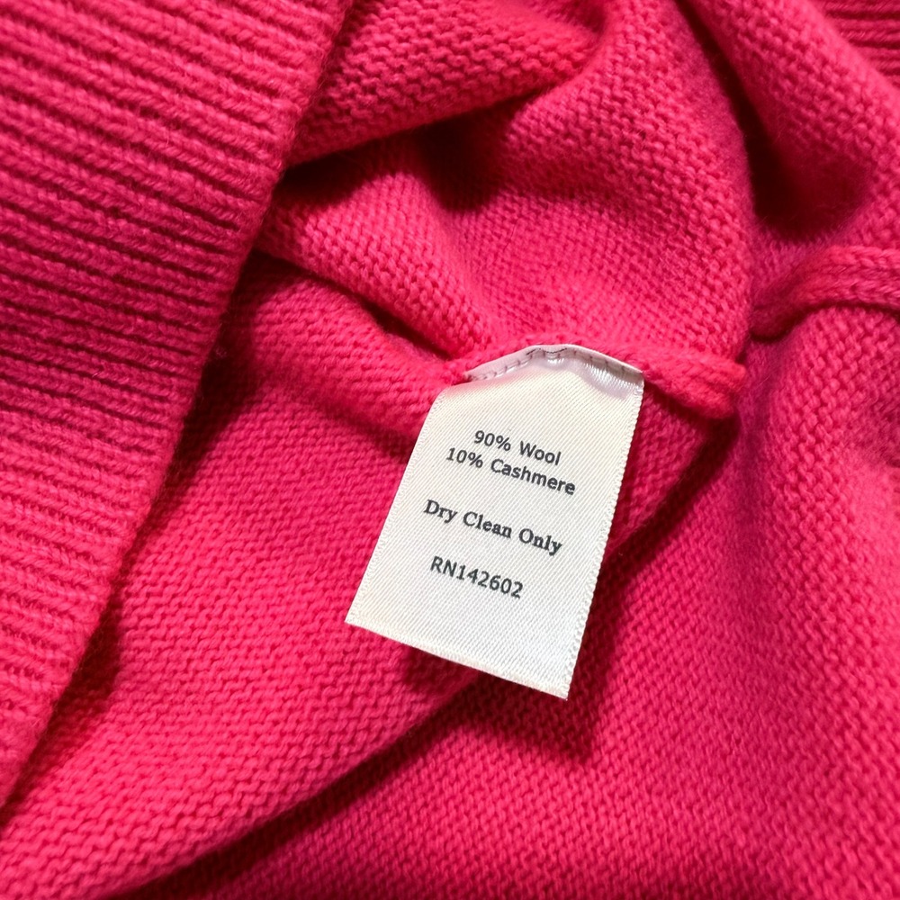 Sail to Sable STS Hot Pink Fair Isle Wool Cashmere Sweater Small Pink Cream - Picture 6 of 6